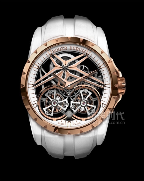 7.罗杰杜彼Roger Dubuis王者系列双飞行陀飞轮白色陶瓷腕表