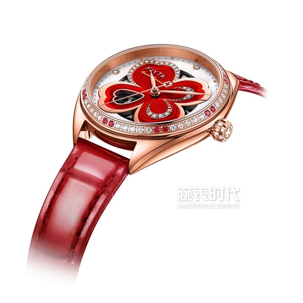 东方美人 红运永住 飞亚达公布四叶草系列产品 “中国红”女士手表