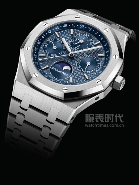 爱彼推出全新蓝色调的皇家橡树系列万年历腕表