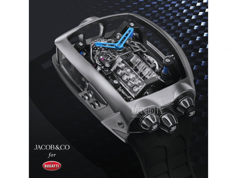 杰克宝携手布加迪打造出全新升级 CHIRON凯龙系列产品陀飞轮腕表