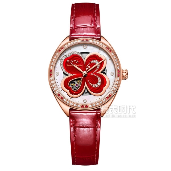 东方美人 红运永住 飞亚达公布四叶草系列产品 “中国红”女士手表