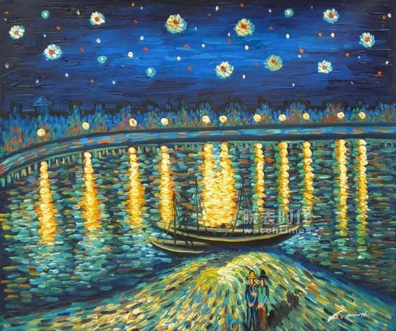 积家奸细，珐琅微绘之罗纳河里的月夜