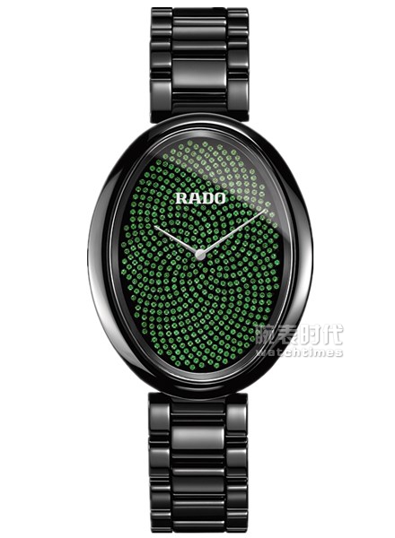 RADO瑞士雷达表依莎系列高科技陶瓷斐波那契Touch腕表缤纷色彩款_绿色_1
