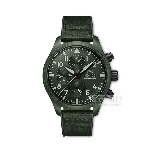 3. IWC萬國表飛行員TOP GUN計時腕表”森林綠“特別版 （型號：IW389106）