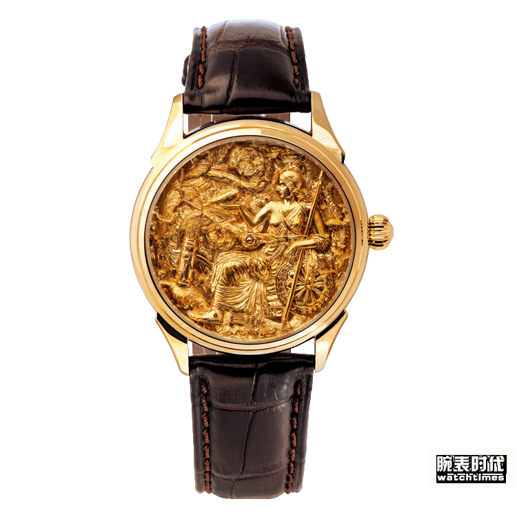 雅典娜深浮雕金表