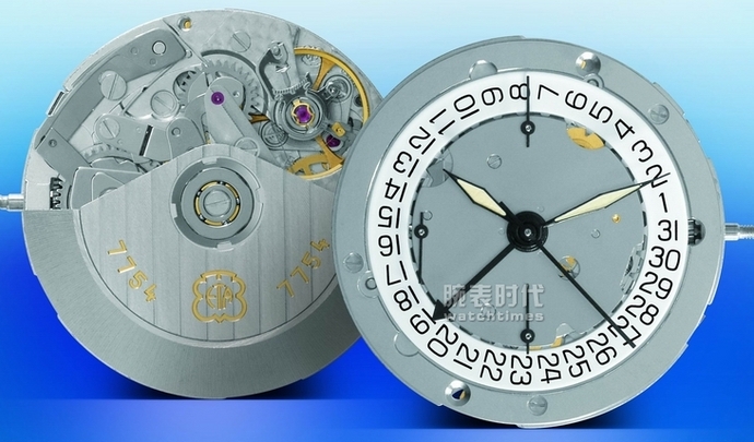 html02-0569-001的机芯是采用的eta7754机芯,这个机芯是eta7750的改造